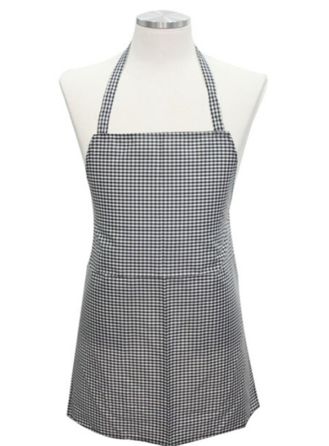 검정체크 손님용 앞치마